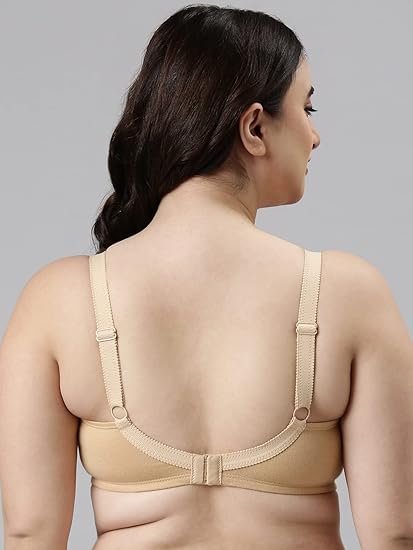 Enamor Innovations Fabcool M-Frame Side Shaper Panel Cotton Everyday Bra – Non-Padded, Wirefree, Full Coverage A014